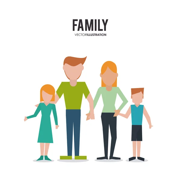 Design der Familiensymbole, Vektor-Illustration — Stockvektor