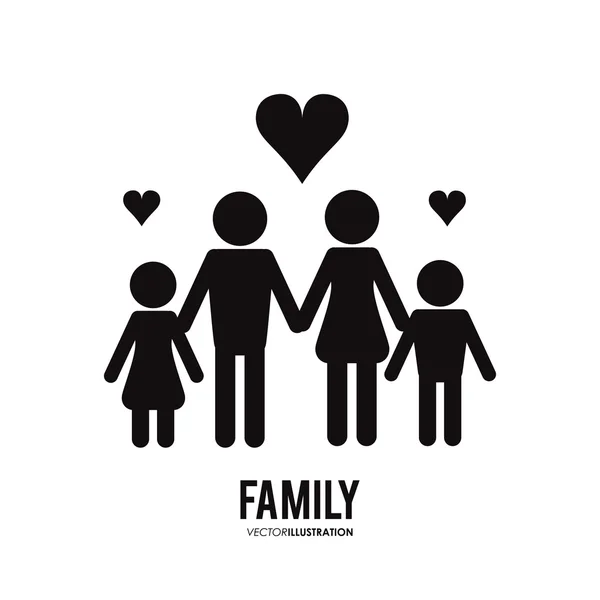 Conception d'icône de famille, illustration vectorielle — Image vectorielle