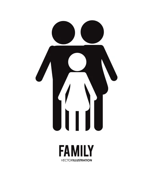 Design der Familiensymbole, Vektor-Illustration — Stockvektor