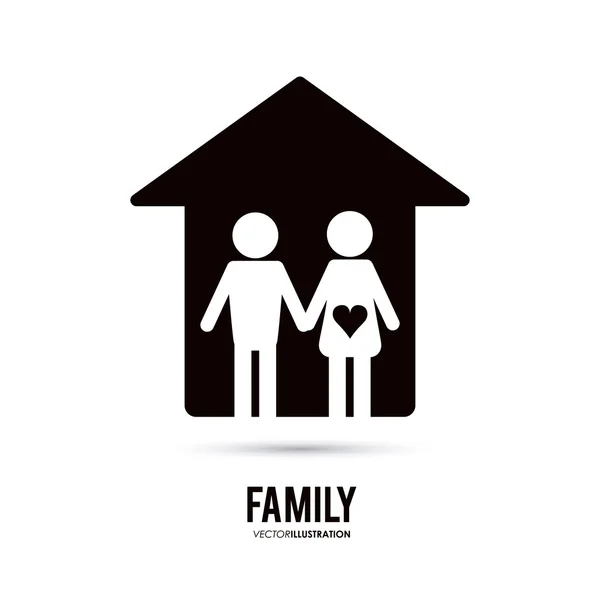 Design der Familiensymbole, Vektor-Illustration — Stockvektor