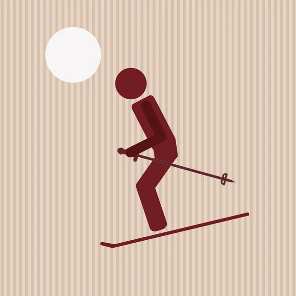 Design de esporte de esqui, ilustração vetorial —  Vetores de Stock