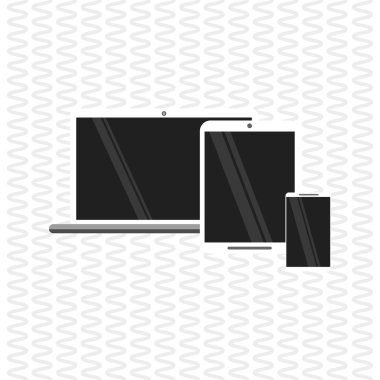 Dizüstü bilgisayar simgesi tasarım, vektör çizim