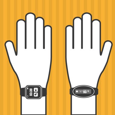 Akıllı izle tasarım, vektör çizim