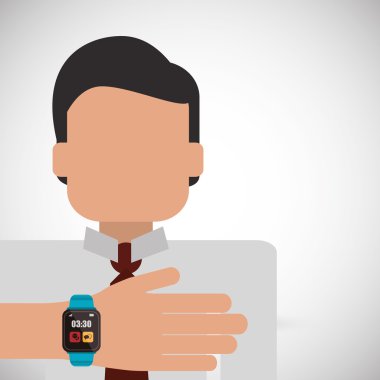 Akıllı izle tasarım, vektör çizim