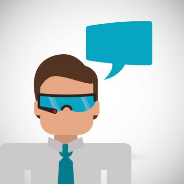 Akıllı gözlük tasarım, vektör çizim