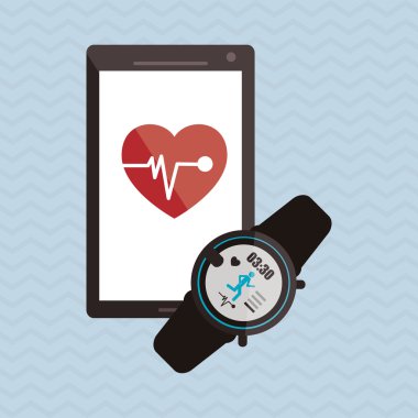 Smartphone gadget tasarım, vektör çizim