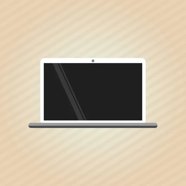 Disegno dell'icona del computer portatile, illustrazione vettoriale — Vettoriale Stock