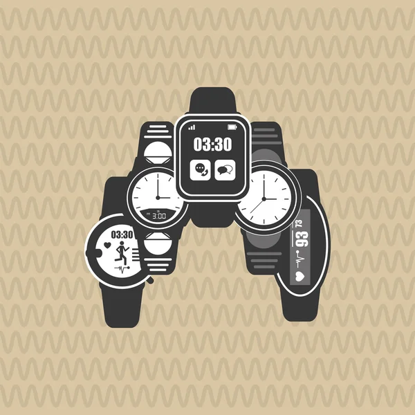 Slimme horloge ontwerp, vectorillustratie — Stockvector