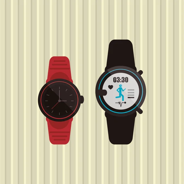 Elegancki zegarek projektu, ilustracji wektorowych — Wektor stockowy