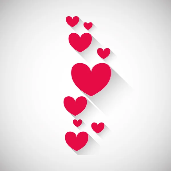 Amor con diseño de corazón, ilustración vectorial — Vector de stock
