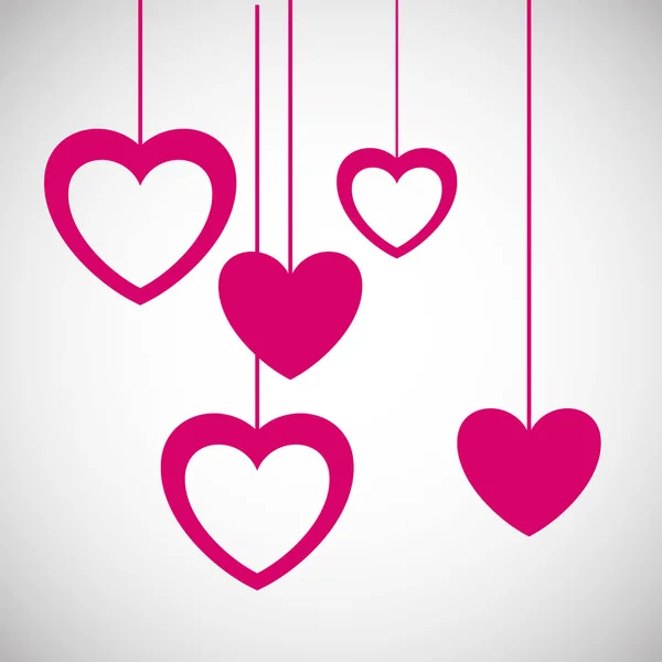 Amor com design de coração, ilustração vetorial — Vetor de Stock