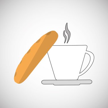 Kahve kupa tasarım, vektör çizim