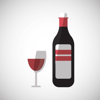 şarap simgesi tasarım, vektör çizim