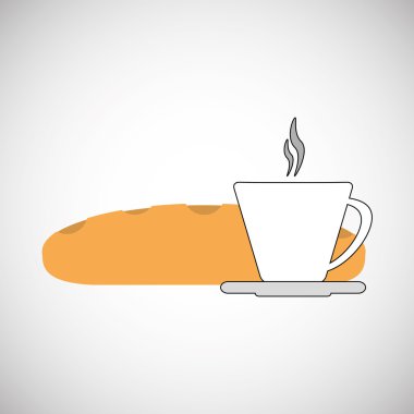 Kahve kupa tasarım, vektör çizim