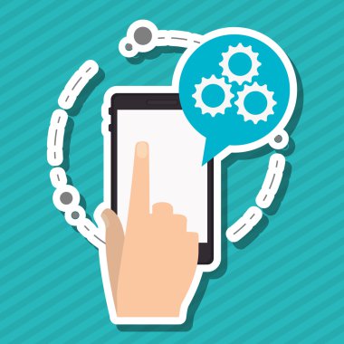 akıllı telefon simgesi tasarım, vektör çizim