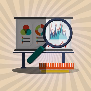 Infographic simgesi tasarım, vektör çizim
