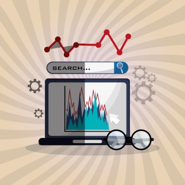 Infographic simgesi tasarım, vektör çizim
