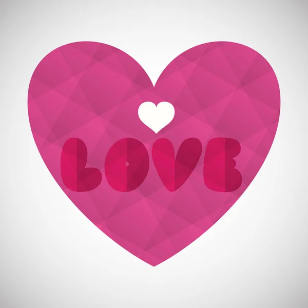 Amor com design de coração, ilustração vetorial — Vetor de Stock