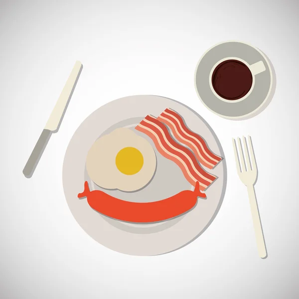 Voedsel en restaurant ontwerp, vectorillustratie — Stockvector