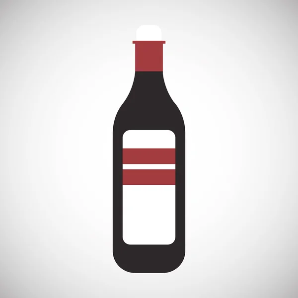 Diseño del icono del vino, ilustración vectorial — Vector de stock