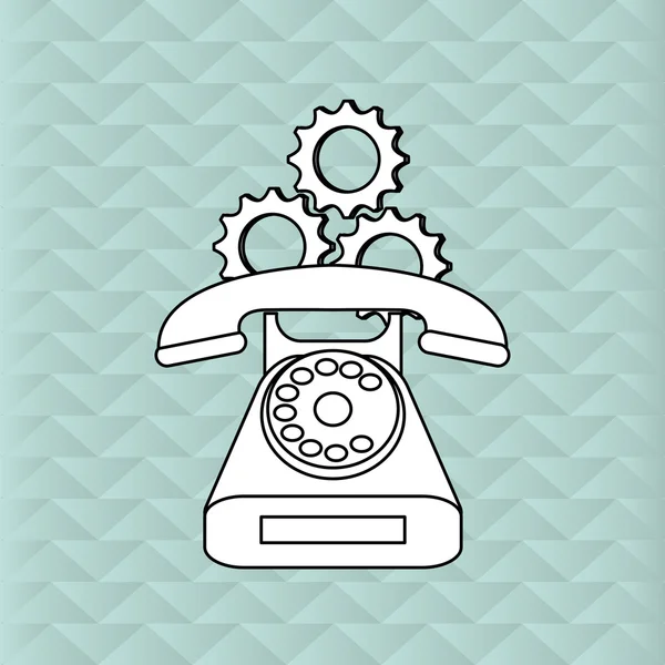 Phone and customer service icon design, vector illustration — Stock Vector