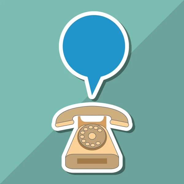 Telefon und Kundendienst Icon Design, Vektor Illustration — Stockvektor