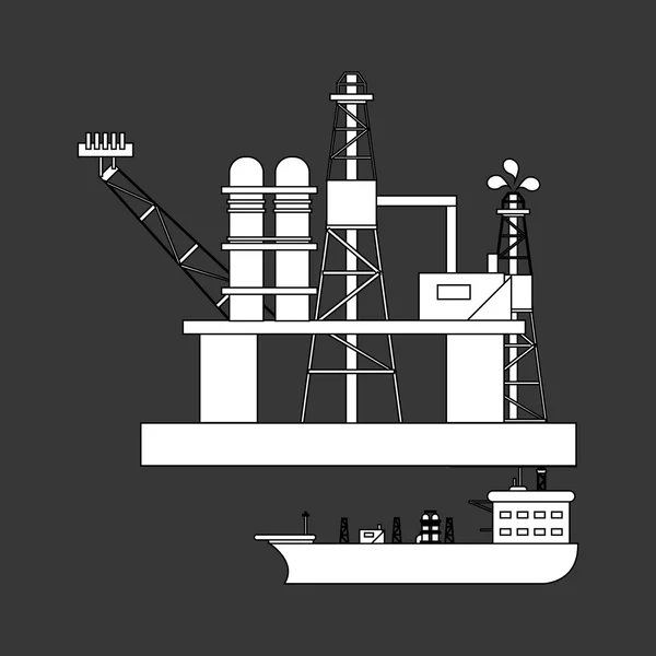 Design da indústria petrolífera, ilustração vetorial — Vetor de Stock