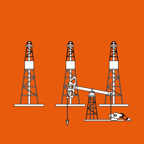 石油工业设计，矢量图 — 图库矢量图片
