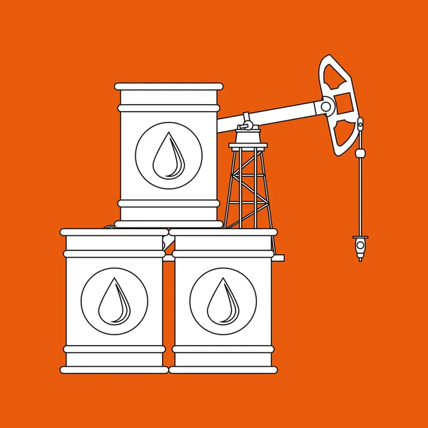 Проектирование нефтяной промышленности, векторная иллюстрация — стоковый вектор