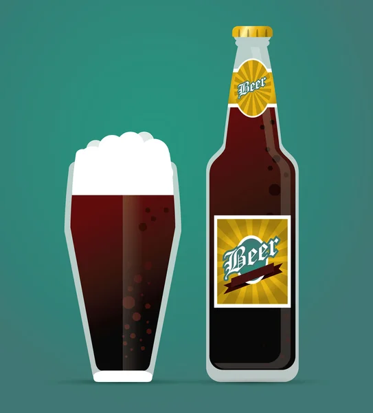 Design der Bier-Ikone — Stockvektor
