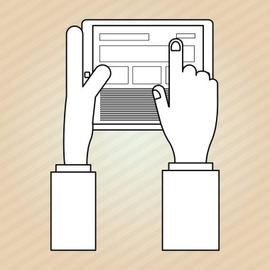 Tablet simgesi tasarım, vektör çizim