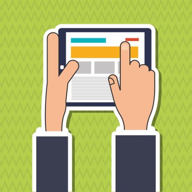 Tablet simgesi tasarım, vektör çizim