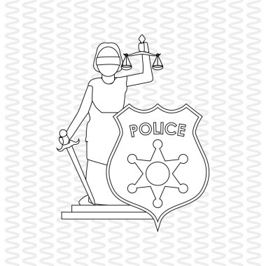 Hukuk ve adalet işaret tasarım