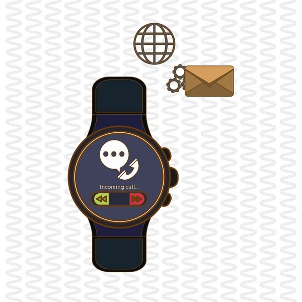 Reloj icono de diseño, vector de ilustración — Vector de stock