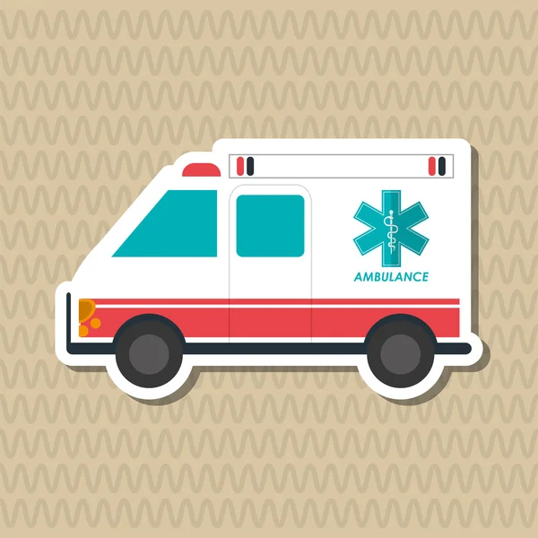 Design des Krankenwagen-Symbols, Vektor-Illustration — Stockvektor