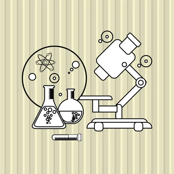 Microscoop pictogram ontwerp, vectorillustratie — Stockvector