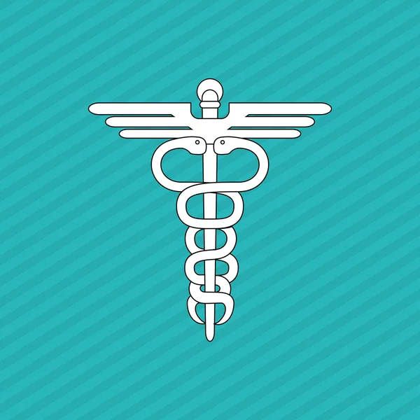 Caduceus icône design — Image vectorielle