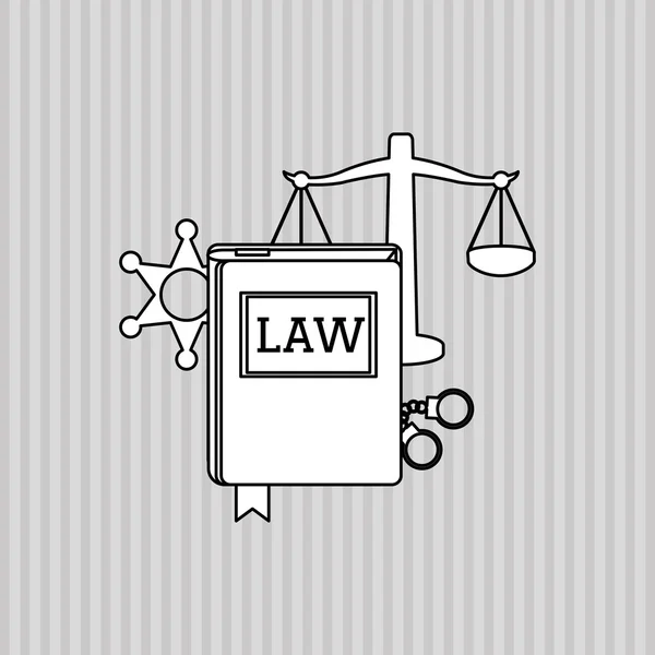 Σχεδίαση του βιβλίου νόμου και της δικαιοσύνης — Διανυσματικό Αρχείο