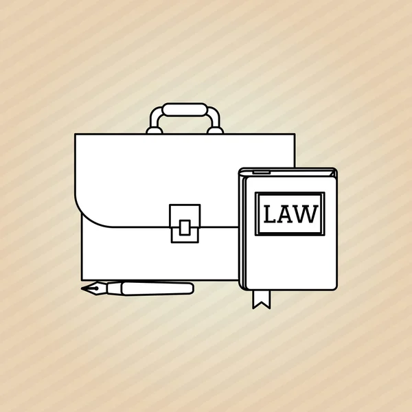 Law and Justice  suitcase icon design — Stock Vector