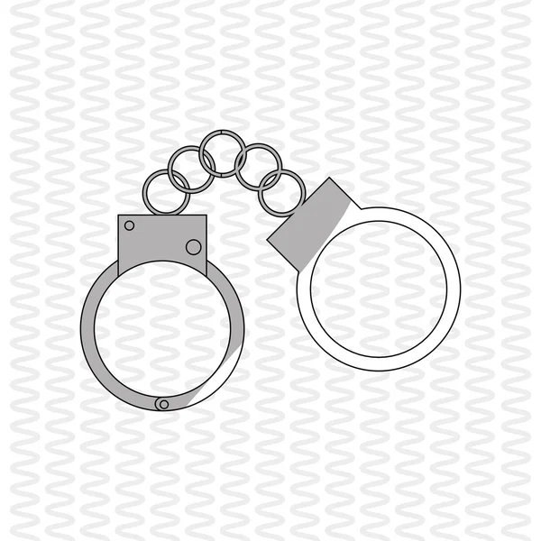 Law and Justice handcuffs design — Stock Vector