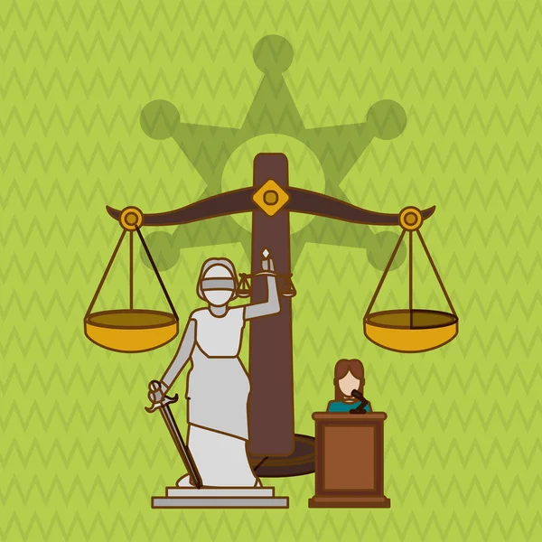 Law and Justice balance design — Stock Vector