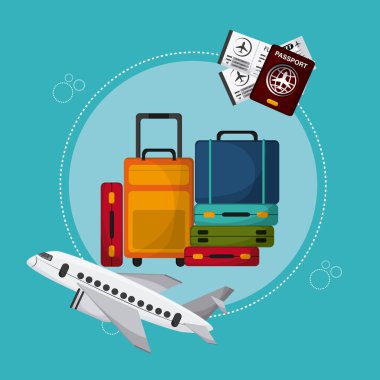 Havaalanı simgesi tasarım, vektör çizim