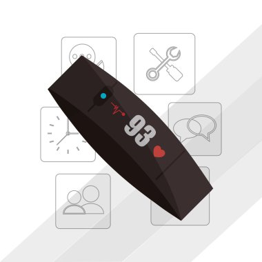 Akıllı izle tasarım, vektör çizim