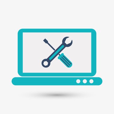 Dizüstü bilgisayar simgesi tasarım, vektör çizim