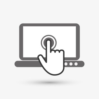 imleç ve laptop tasarım, vektör çizim