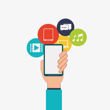 akıllı telefon simgesi tasarım, vektör çizim