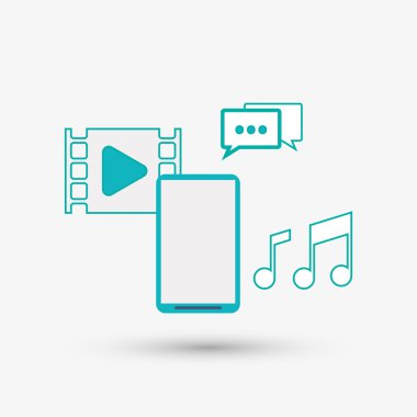 akıllı telefon simgesi tasarım, vektör çizim