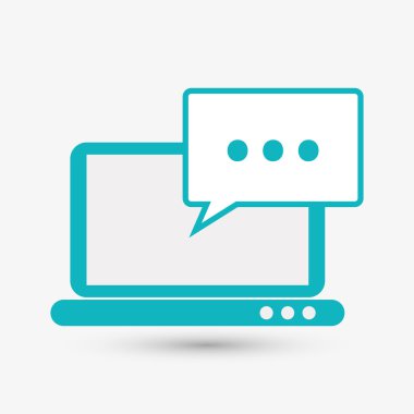 Dizüstü bilgisayar simgesi tasarım, vektör çizim