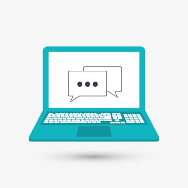 Dizüstü bilgisayar simgesi tasarım, vektör çizim