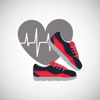 Spor salonu simgesi tasarım, vektör çizim